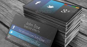 business cards social media